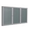 Ghent Enclosed Bulletin Board, 3 Door, Vinyl, 3 ft H x 6 ft W, Stone PA33672VX-199 - alternate 1